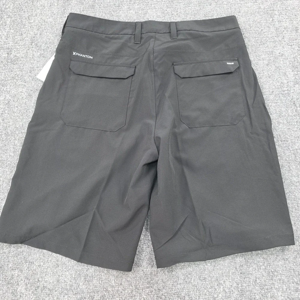 Hurley Phantom Mens Black Flex‎ Waist Shorts Size 31 20 Inch Length Golf